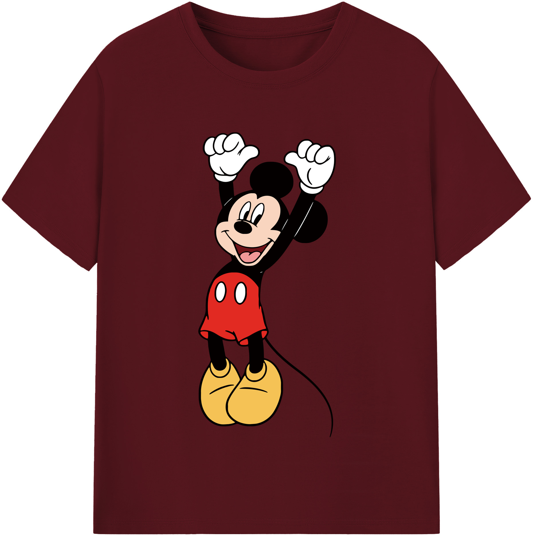（画像用） ミッキーマウス Mickey Mouse 綿100％半袖Tシャツ（フロントプリント）
